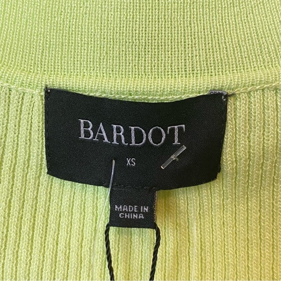 Bardot Rosario Knit Bodysuit In Lime Size XSmall NWT - Picture 7 of 11